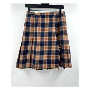 Vintage Pendleton 100% Virgin Wool Plaid School Girl Skirt Size 10 Petite